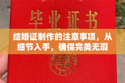 长武结婚证制作的注意事项，从细节入手，确保完美无瑕