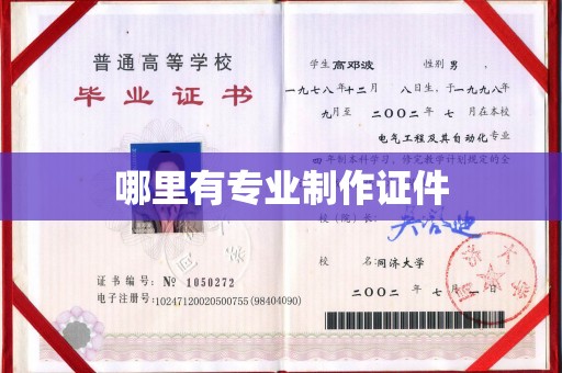 长武哪里有专业制作证件