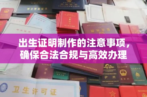 长武出生证明制作的注意事项，确保合法合规与高效办理