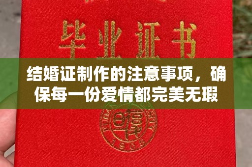 长武结婚证制作的注意事项，确保每一份爱情都完美无瑕