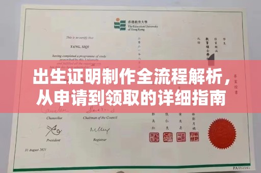 长武出生证明制作全流程解析，从申请到领取的详细指南